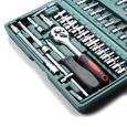 1-4-pouces Jeu de douilles, clé de couple combiné à cliquet Ensemble d'outils professionnel Travail des métaux Kit Repair Tool 46Pcs-1