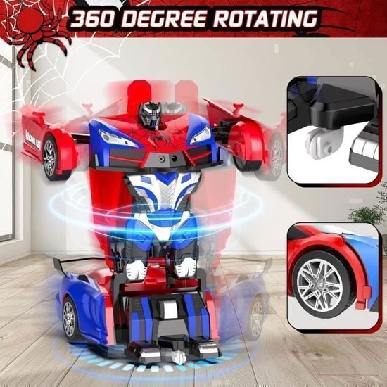 Voiture Télécommandée Transformable Robot Herefun - RC 2 En 1 Pour Enfants Dès 8 Ans