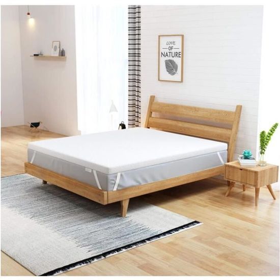 Surmatelas Haut De Gamme High Living 10cm - 90x190 Cm Pour Lit Simple, Microfibre Ultra Moelleuse Et Respirante