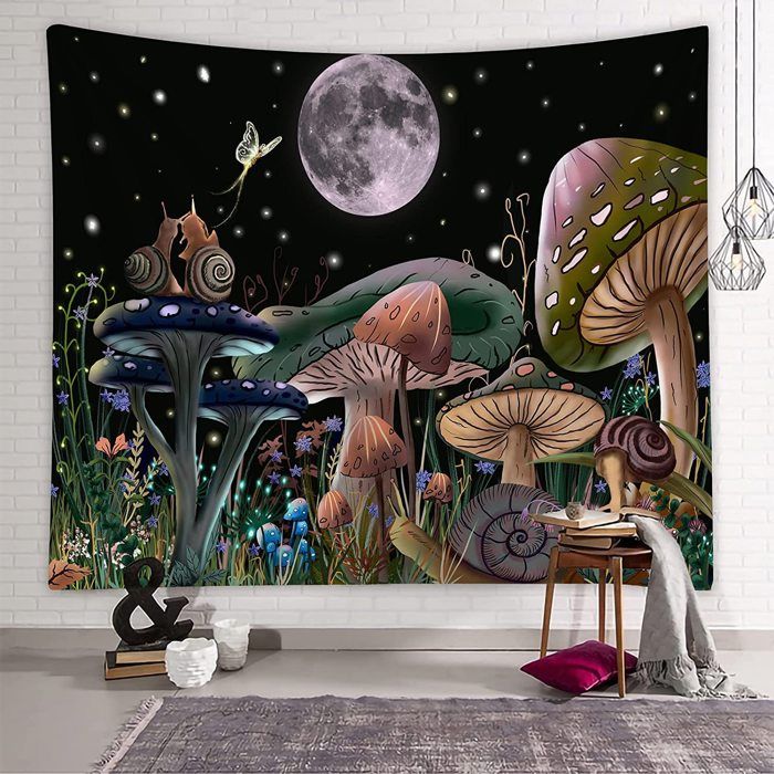 Tapisserie Murale Vintage Indienne Fusion Furnishing – Coton Brodé à La Main, 97x97cm