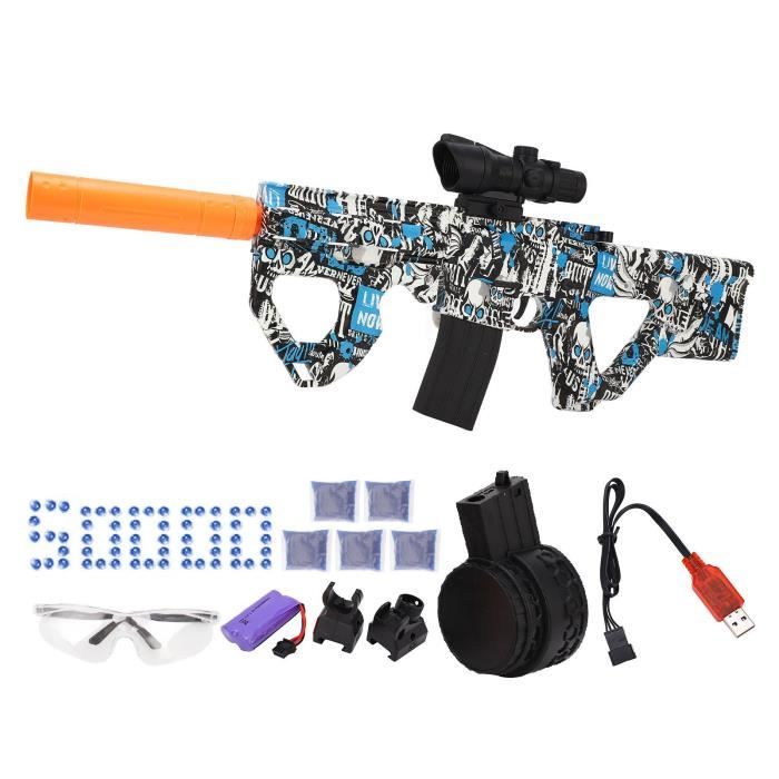 Gel Gun Blaster, Pistolet a Bille Automatique avec 30000 Munitions, Pistolet Jouet Électrique Activités de Plein Air Jeu d'équipe de Tir pour 12 Adultes Adolescents (Azur Gel Gun Blaster, Pistolet a Bille Automatique avec 30000 Munitions, Pistolet Jouet Électrique Activités de Plein Air Jeu d'équipe de Tir pour 12 Adultes Adolescents (Azur