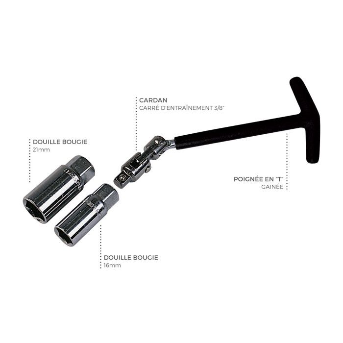 Aigend - Clé à Bougie T27 Pour STIHL TS400, TS350, TS360 - Lot De 2 Clés à Poignée En T
