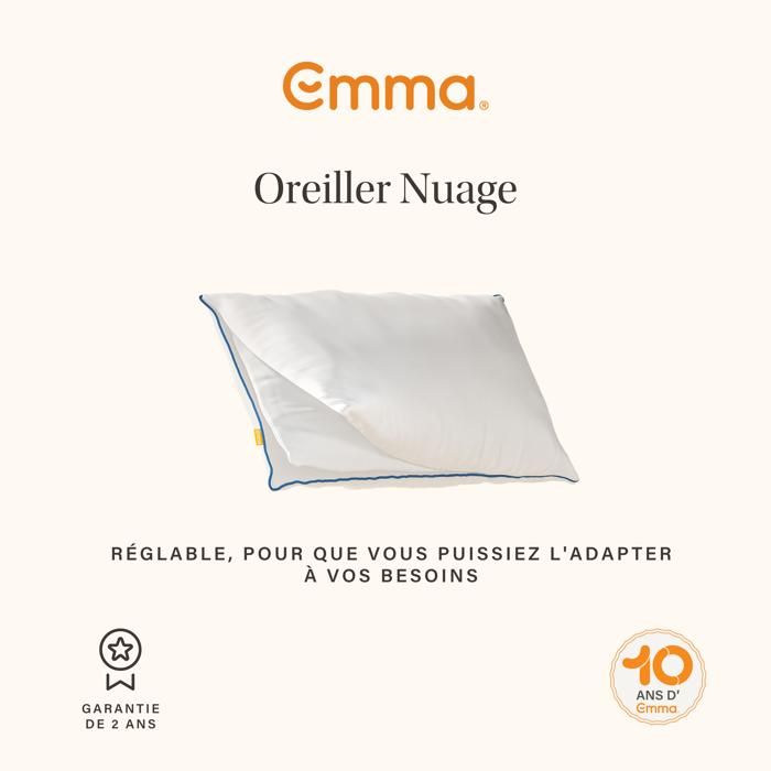 DREAMWAY Oreiller 60x60 Cm Lot De 2 Oreillers Confort Moelleux, Qualité Hôtelière, Respirant Et Hypoallergénique, Idéal Pour Dormeurs Sur Le Côté, Le Dos Et Le Ventre
