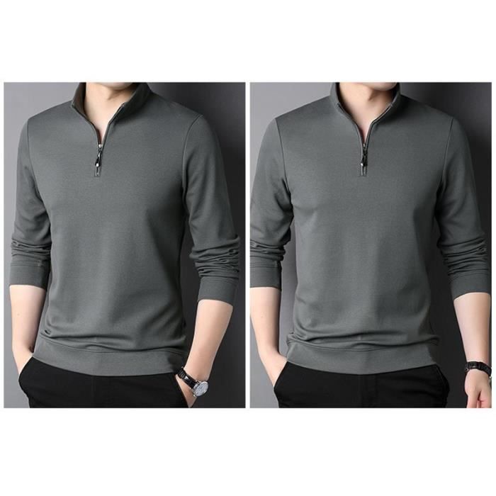 Pull Homme VRST Taille M – Gris Bruyère, Fermeture Intégrale, Poches – Occasion TBE