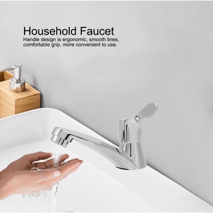 Mitigeur D’Évier Mural Lsaardth 25 Cm – Robinet Eau Froide Unique G1/2, Rotatif 360°, Laiton Chromé – Cuisine Professionnelle Ou Maison
