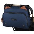 Baby on board-sac à langer -sac titou bleu denim - 2 compartiments 8 poches - sac repas - tapis à langer sac linge sale attaches-2