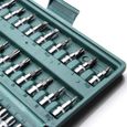 1-4-pouces Jeu de douilles, clé de couple combiné à cliquet Ensemble d'outils professionnel Travail des métaux Kit Repair Tool 46Pcs-2