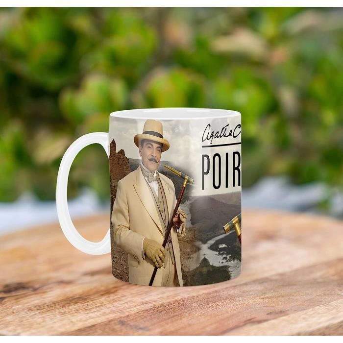 Poirot David Suchet C Tasse Blanche White Mug Tzb- 325Ml Ceramique[x2599] -  Cdiscount Maison