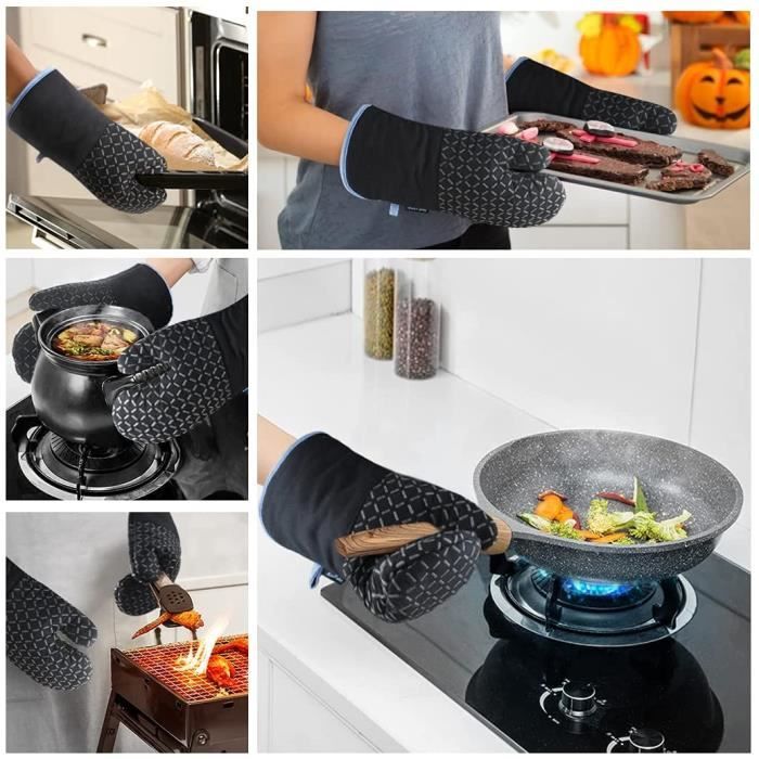 Gant de four support de casserole en silicone : gants de cuisine ré