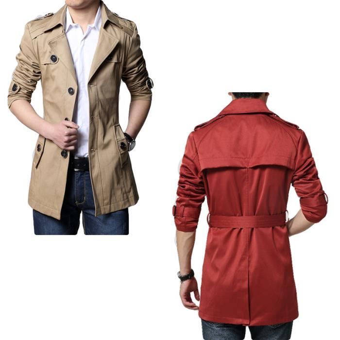 Trench rouge homme shop