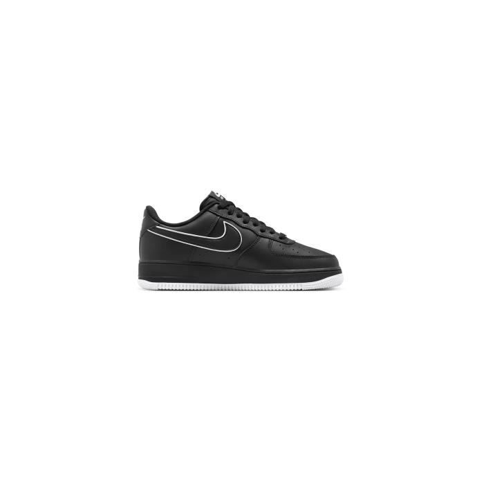 Basket NIKE AIR FORCE 1 LO Homme Cuir Noir Blanc Lacets et Bout Perfore