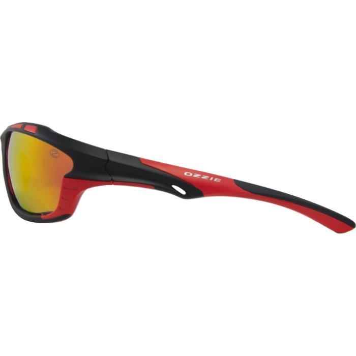 Ozzie lunettes de soleil Sport polarisees noir rouge 14 36 P7 Rouge Achat Vente lunettes de soleil Mixte Cdiscount