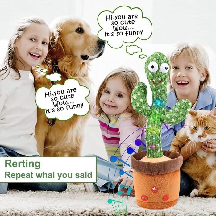 Cactus Dansant Et Parlant - Jouet Interactif Pour Enfants Qui Répète