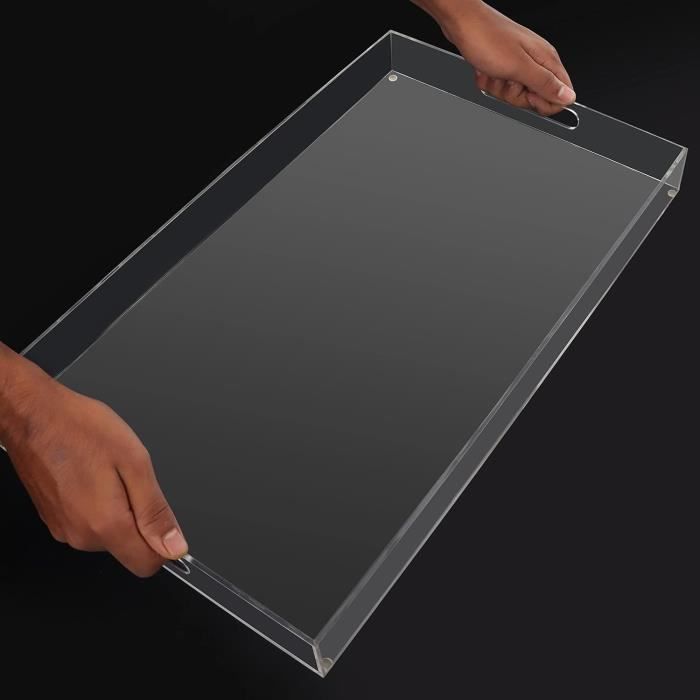 PLATEAU DE SERVICE Palette Avec Poignée Dorée Plateau Décoratif Plateau Snack Polyvalent EUR 11