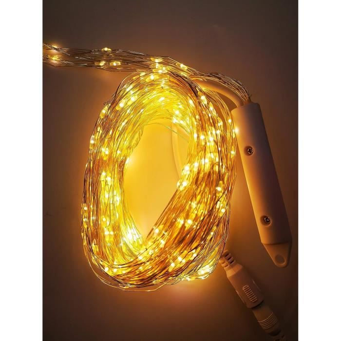 Guirlande lumineuse LED 12V, 10M, 20M, 30M ou 50M, fil de cuivre
