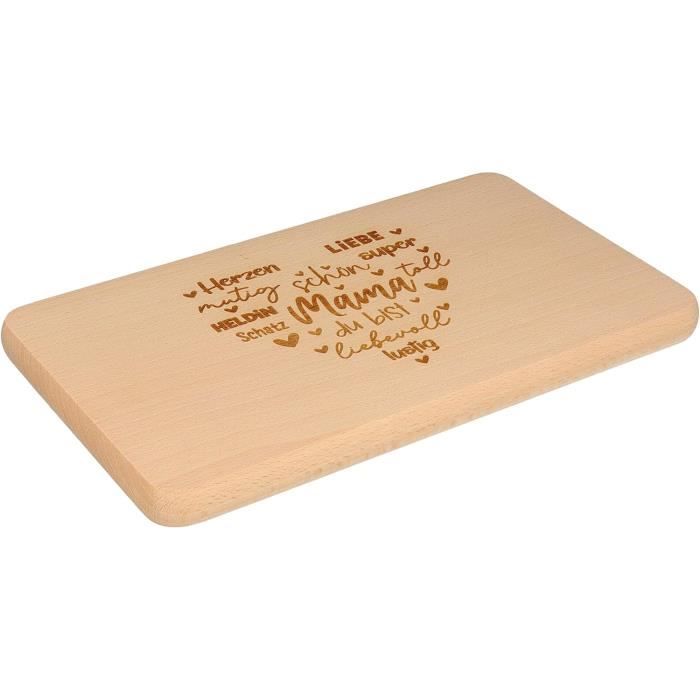 Planche à Découper Bambou Gravée - Cadeau Parfait Fête Des Mères, Anniversaire Maman Ou Noël Cadeau Noel Maman Planche Decouper