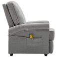 7480FRDECO- Fauteuil électrique de massage,Fauteuil inclinable TV sofa Fauteuil relax  de massage Gris clair Tissu-3