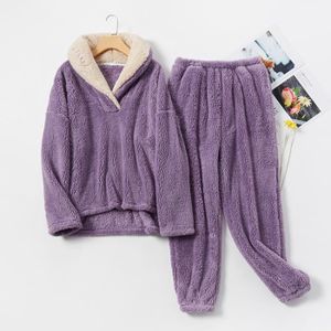 Pyjama Polaire Femme RITOSTA - 2 Pièces - Manches Longues Zippé Avec Poches - Chaud Et Doux Pour L'hiver - Taille S-XXL