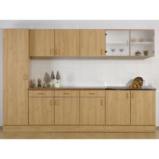 Meuble Bas Avec Evier Coloris Hetre A 2 Portes Achat Vente Meuble Bas Commode Sdb Meuble Bas Avec Evier Color Bientot Le Black Friday Cdiscount