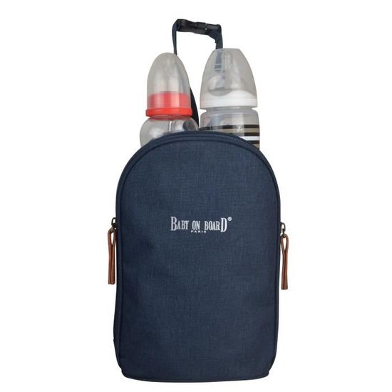 Baby on board sac a langer sac titou bleu denim 2 compartiments 8 poches sac repas tapis a langer sac linge sale attaches Cdiscount Puericulture Eveil bebe