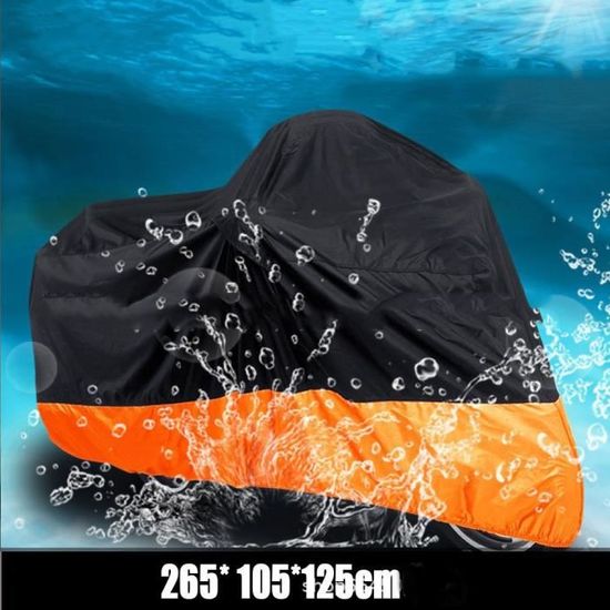 Housse Moto Imperméable 245x105x125cm - Protection UV Anti-Poussière - Polyester Oxford - Sac Rangement