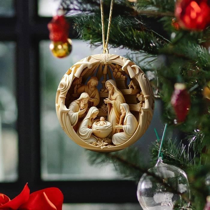 Figurine Enfant Jésus En Résine - Décoration De Crèche De Noël, Pour Maison Ou église