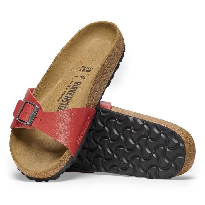 Sandales femme BIRKENSTOCK Madrid Rouge Bride epuree Lit de pied anatomique Graceful mars red Cdiscount Chaussures