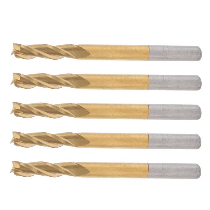 10 Pièces Carbure De Titane Ensemble De Bits De Gravure CNC Résistance Amélio