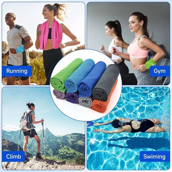 Serviette Microfibre Serviette Rafraîchissante 100 Serviettes Comprimées Coton - Portable - Ajouter De L'Eau - Voyage, Sport Lingettes Rafraichissantes Visage Serviette Réfrigérante Pva