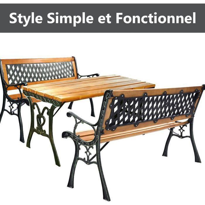 GOPLUS Banc De Jardin 2 Personnes, Banc D'Extérieur En HDPE Avec Dossier Et Accoudoirs Resistant Aux Intemperies Charge 320 Kg Pour Patio Terrasse Balcon Parc 132x65x91 Cm Noir 87950477