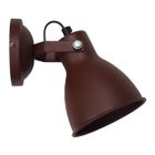 TOSEL Applique 1 lumière - luminaire intérieur - acier marron - Style vintage - H17,5cm L13cm P17cm