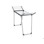 Étendoir à linge Leifheit Pegasus 150 Solid Slim Black 81690, séchoir à linge avec 15m d'étendage, tancarville 2 accessoires, noir