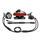 SODIAL 24-60V VéLo éLectrique Phare et Feu ArrièRe Feu Stop avec Klaxon pour Bafang BBSHD éTanche VéLo éLectrique Avant Feu ArrièRe