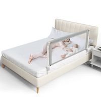TTLIFE Barrière de lit Bébé, Anti-Chute 150 cm Barriere de Securite Enfan Hauteurs Réglables pour Tout-Petits, bébés et Enfants