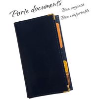 Porte Papiers En Cuir  - Porte Carte -Assurance- Carte Grise -Controle Technique - Etui Carte  - Holder Card Leather