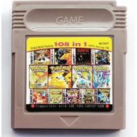 108 en 1 Carte de console de compilation de cartouches de jeux vidéo pour Nintendo GBC English Langauge Edition - Coquille grise
