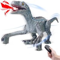 Jouets de Dinosaure Télécommandé Marchant avec éclairage LED, Tjouet garcon 5 6 7 ans, ête Secouante Dinosaure électrique