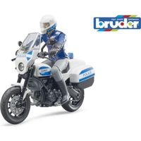 Moto Scramble Ducati Police avec policier - BRUDER
