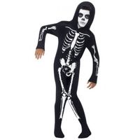 Déguisement de squelette - SMIFFY'S - Modèle enfant - Noir et multicolore - Combinaison à capuche