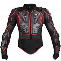 Veste homme Marque Luxe Veste Moto Motocross Racing Veste Colonne vertebra Protection du corps Vetement noi - Rouge
