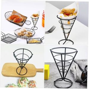 Support pour sachets cornets pour frites et snacks, inox, hauteur 175