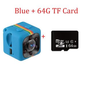 CAMÉSCOPE NUMÉRIQUE BLEU Ajouter une carte de 64 Go-Mini caméra de Spo
