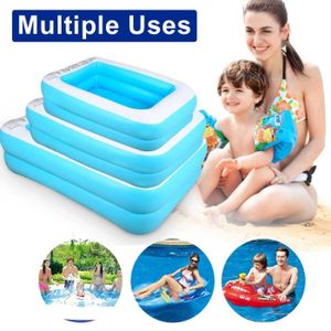 PATAUGEOIRE Piscine Gonflable Grande 2 Couches Solide Bulle - 