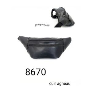 Bum Sac De Taille Fanny Pack Voyage Argent Ceinture Pochette Holiday Large en Cuir Noir X1