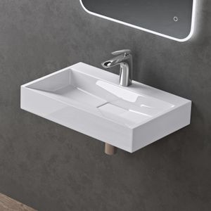 LAVABO - VASQUE Lavabo suspendu avec bonde vasque à poser blanc 50