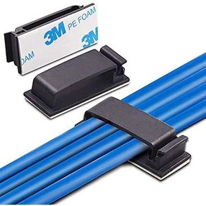 50Pcs Câbles Adhésifs Réglable Clips de Câble,Premium Adhésif 3M Fil Nylon  Colliers de Serrage Câble