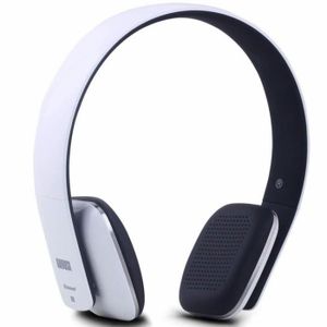 CASQUE - ÉCOUTEURS Casque Bluetooth Audio Sans Fil Blanc Ultra Léger 