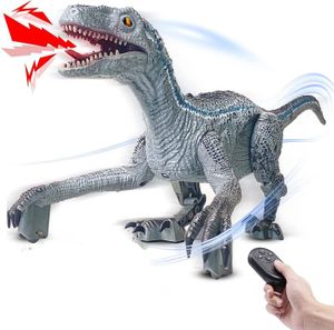 FIGURINE - PERSONNAGE Jouets de Dinosaure Télécommandé Marchant avec écl