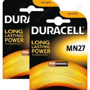 PILES 2 PILES MN27 A27 12V DURACELL ALCALINES