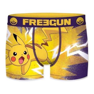 BOXER - SHORTY Boxer Pokemon FREEGUN avec Picachu en jaune pour garçon